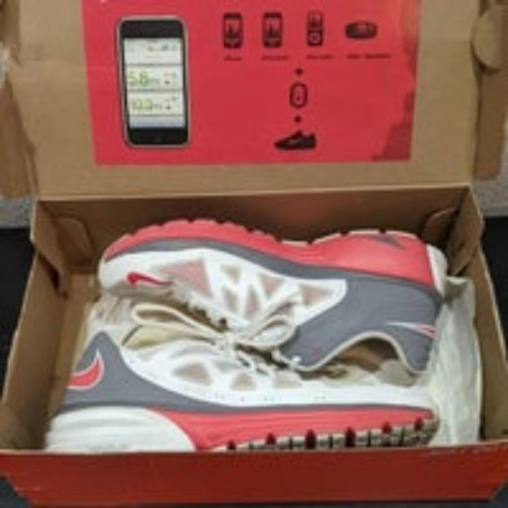 Nike Lunarhaze + White/orange/grey Women's Running Shoes - Size 7.5